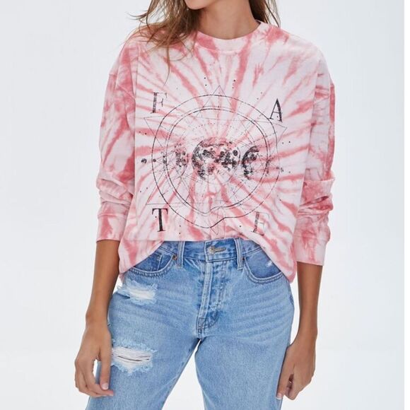 Forever 21 Fate Long Sleeve Tie Dye Tee - Picture 1 of 9